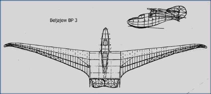 BELJAJEW BP3 Nurflgelsegler, UDSSR-1935