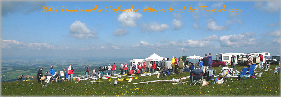 Am Morgen vor dem Großseglerwettbewerb am Westhang der Waku